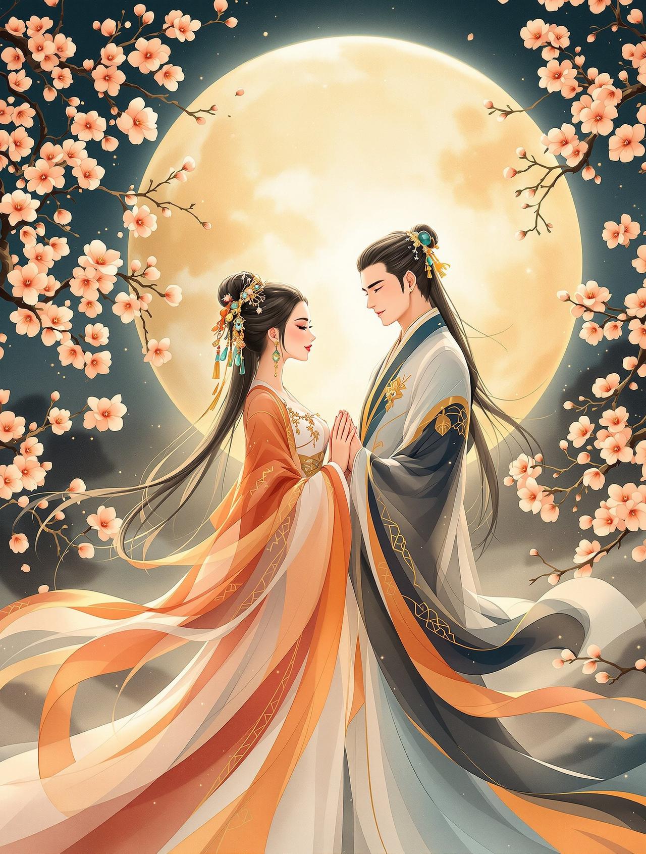 香焦漫画 - 月下海棠，海棠花开月正圆，只羡鸳鸯不羡仙