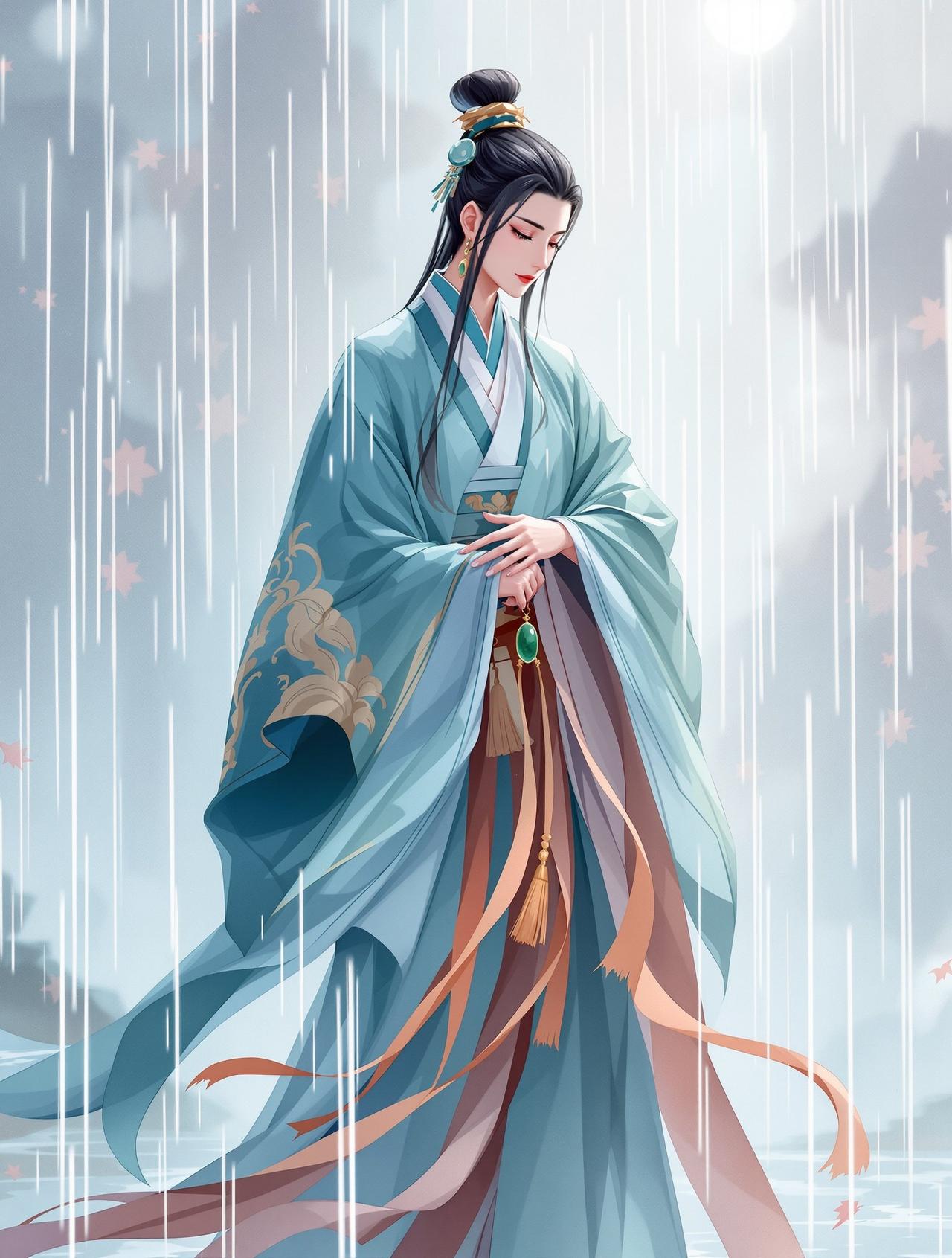 香焦漫画 - 青衫烟雨录，一袭青衫，半城烟雨，红尘万丈不及你回眸一瞬